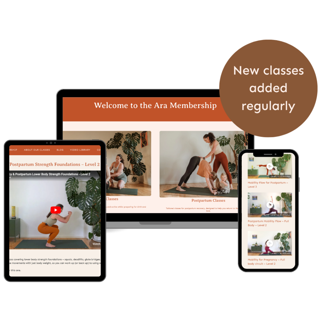 Ara Women online membership platform for pregnancy and postpartum training